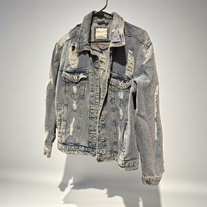 Highway Jeans Distressed Blue Denim Jacket